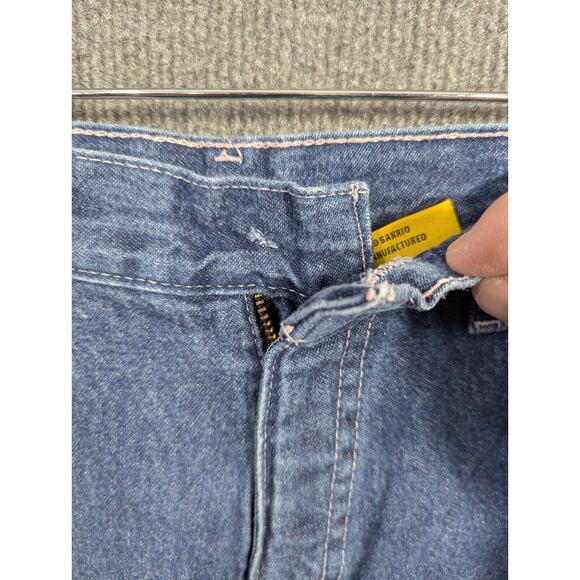 Vtg Hello Kitty Jeans Girls Large (24x25) Sanrio Smiles Y2K Patch Beaded Denim - Picture 4 of 11